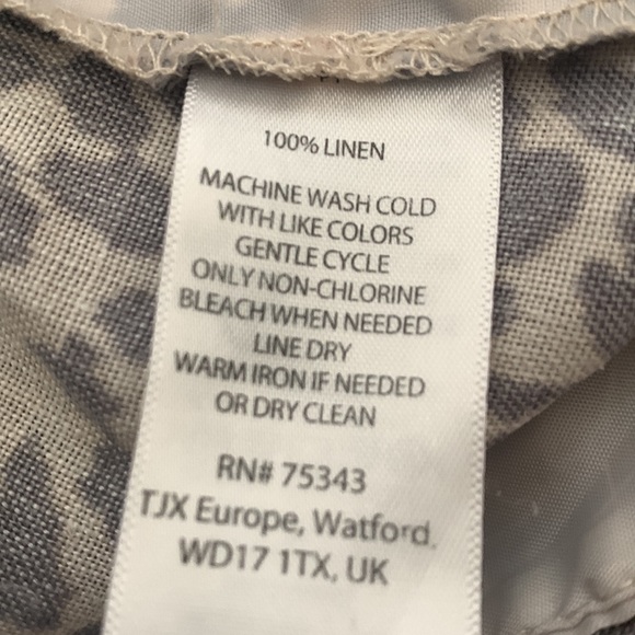 Linen gray leopard print shorts - Picture 6 of 6